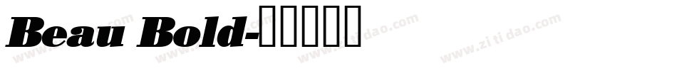 Beau Bold字体转换